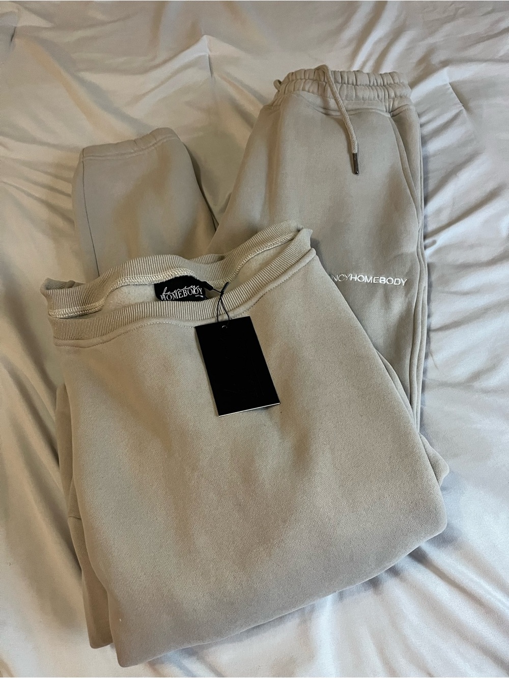 Fancy Homebody Cream Sweatshirt & Jogger Set